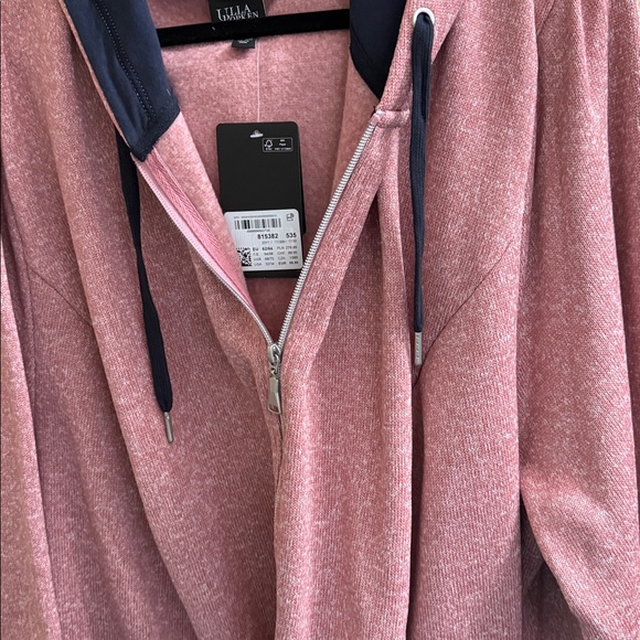 Beautiful pink and blue zip hoodie NWT Ulla Popken - Picture 8 of 8